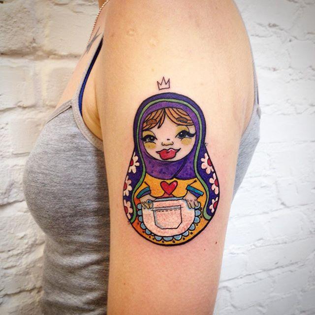 60 Tattoos of Russian Doll Matrioska - Stunning Photos