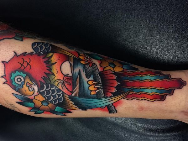 16 attractive parrot tattoos and their meanings