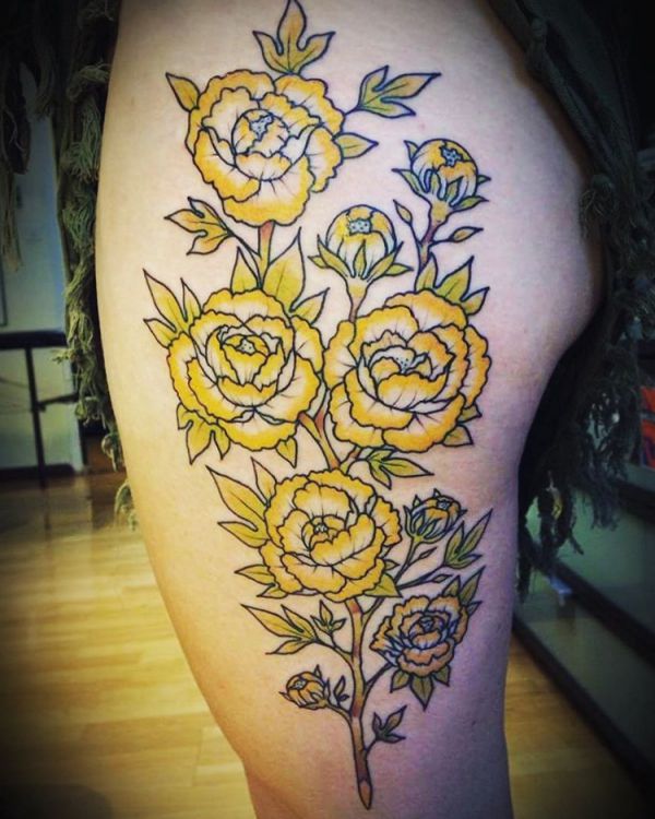 Peonies Tattoos: 21 concepts with which means