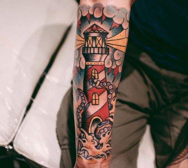 Lighthouse tattoo motifs, concepts and meanings