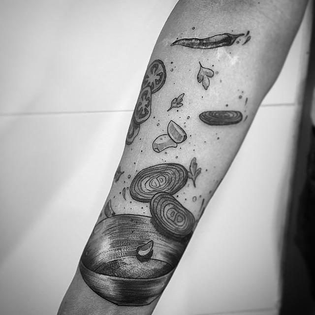 65 Tattoos for Meals and Gastronomy Lovers