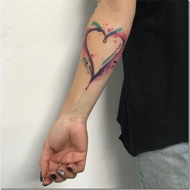 Lovely and Inspiring Coronary heart Tattoos