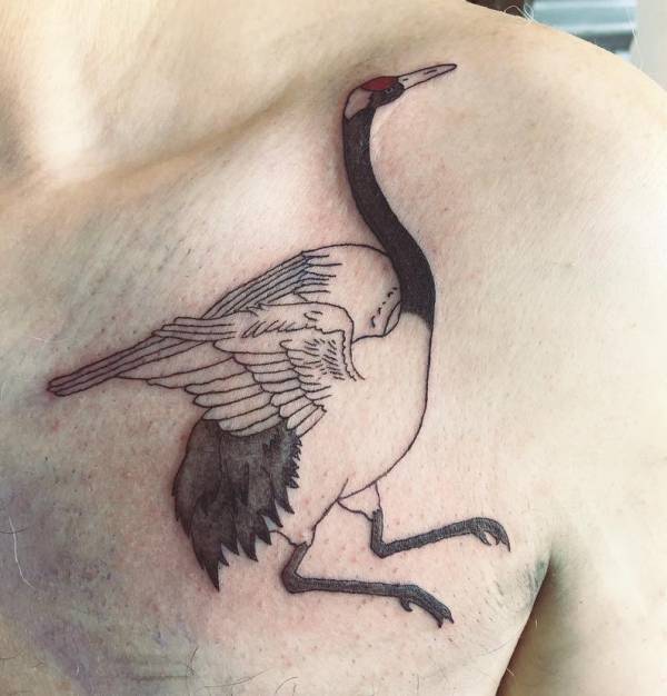 19 stunning crane tattoos and their meanings