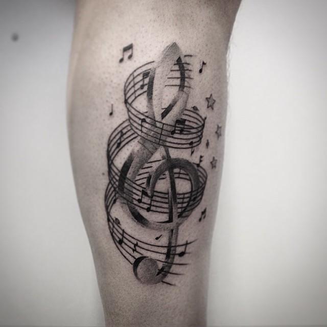 60 Tattoos of musical notes