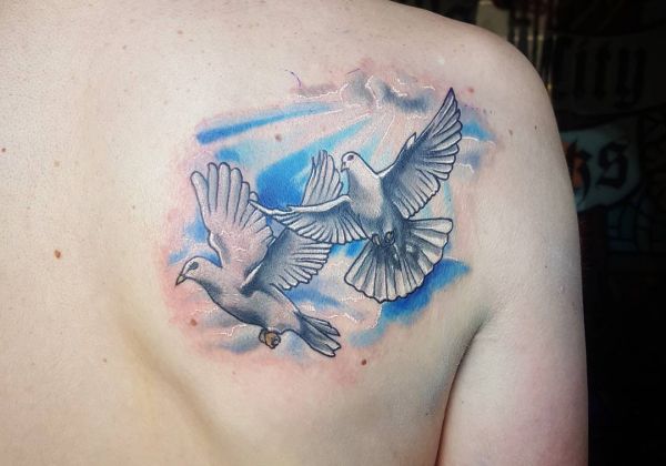 35 pigeon tattoos - it is a global peace signal