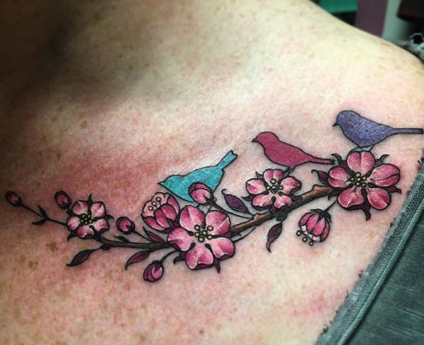 Cherry Blossom Tattoo Designs with meanings - 15 concepts