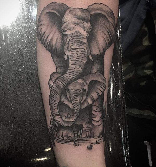 30 excellent elephant tattoos and their that means