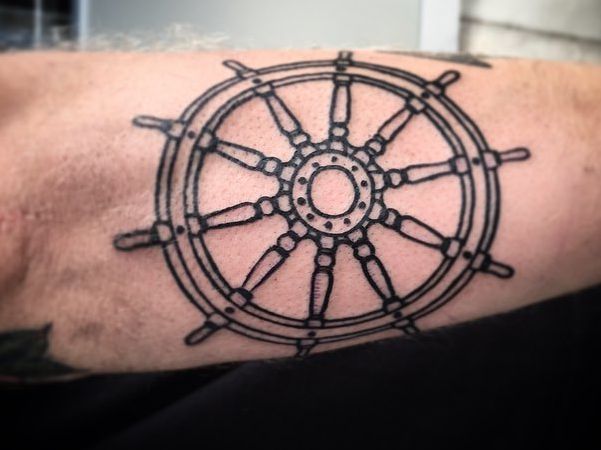 Ship Wheel Tattoos Designs and Meanings