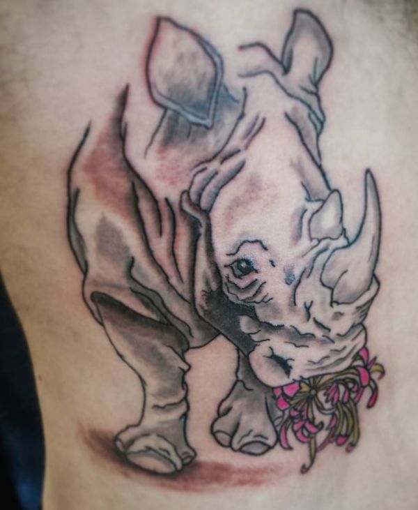 Rhino Tattoo Designs with Meanings - 26 Concepts