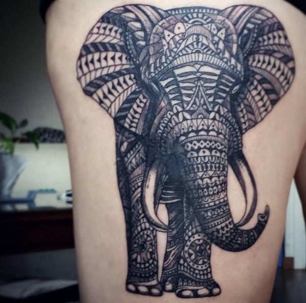 30 excellent elephant tattoos and their that means