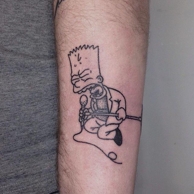 80 Lovely and Inspiring Simpsons Tattoos