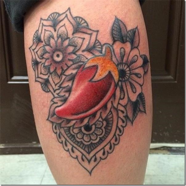 Inventive and provoking pepper tattoos