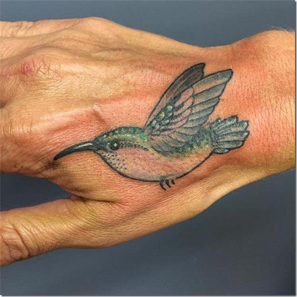 Delicate and artistic hummingbird tattoos