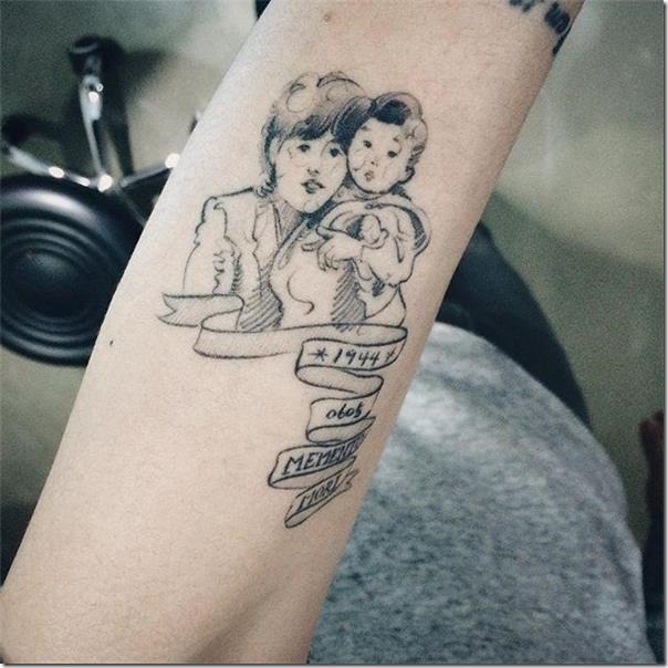 Household tattoos that characterize the union of family members