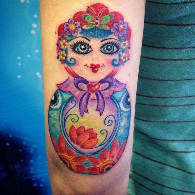 60 Tattoos of Russian Doll Matrioska - Stunning Photos