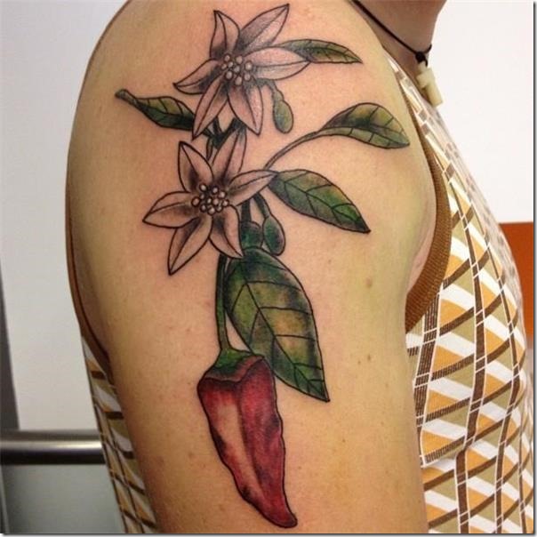 Inventive and provoking pepper tattoos