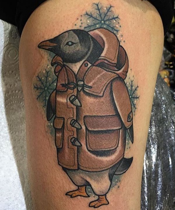 Penguin Tattoo - 22 cute concepts with which means