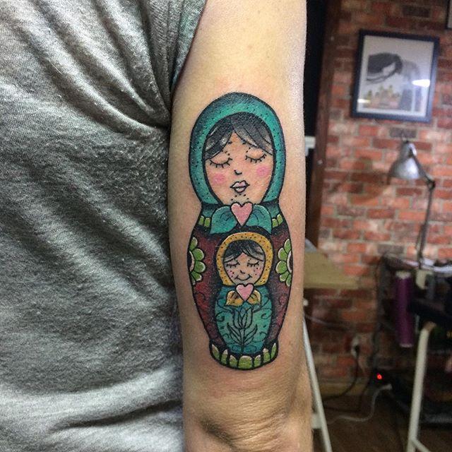 60 Tattoos of Russian Doll Matrioska - Stunning Photos