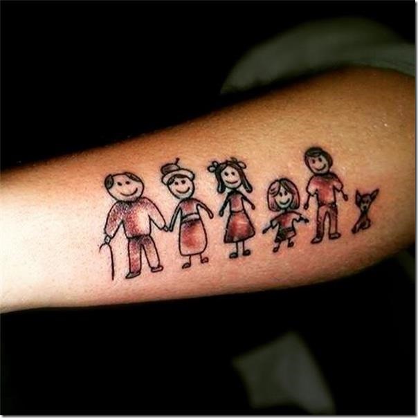 Household tattoos that characterize the union of family members