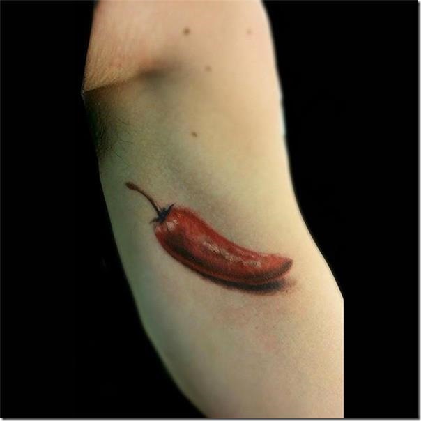 Inventive and provoking pepper tattoos