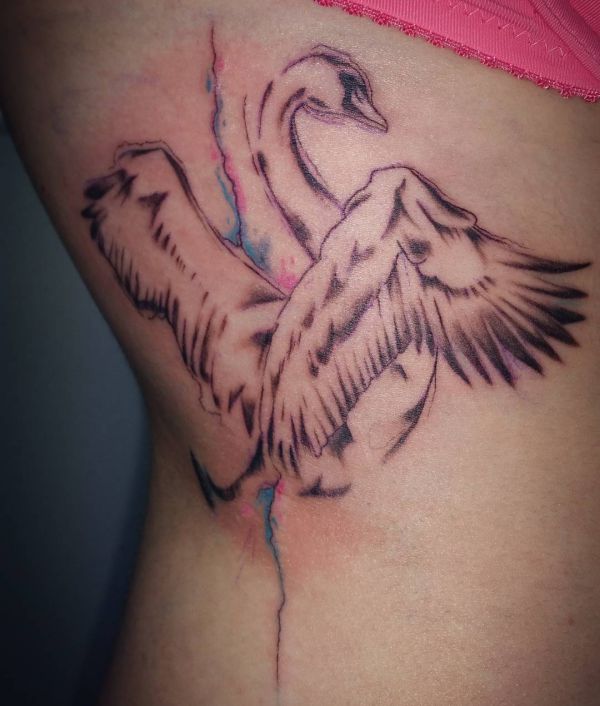 18 stunning swan tattoos and their that means