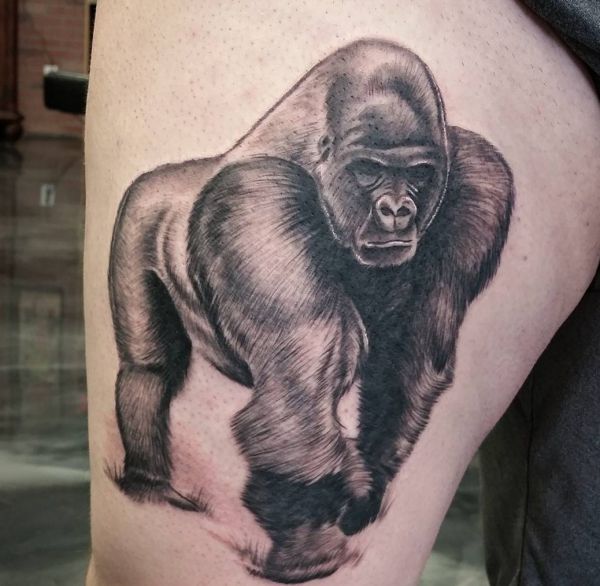 killer gorilla tattoo
