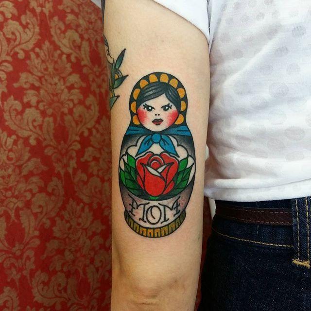 60 Tattoos of Russian Doll Matrioska - Stunning Photos