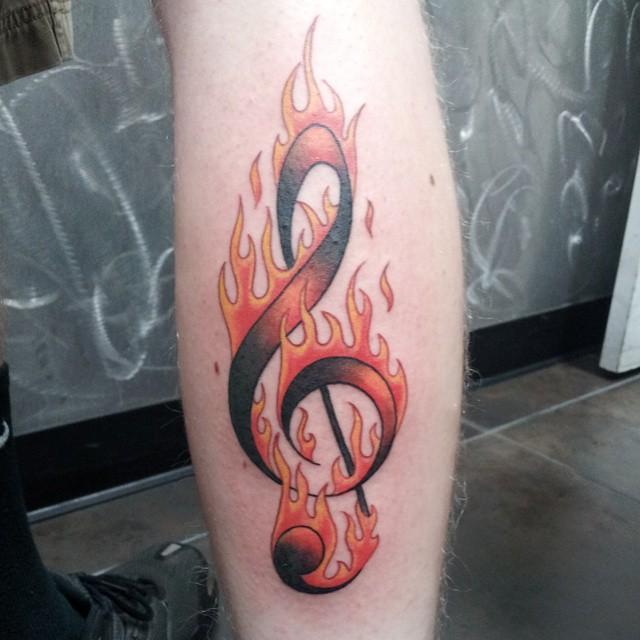 60 Tattoos of musical notes