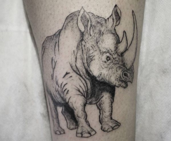 Rhino Tattoo Designs with Meanings - 26 Concepts