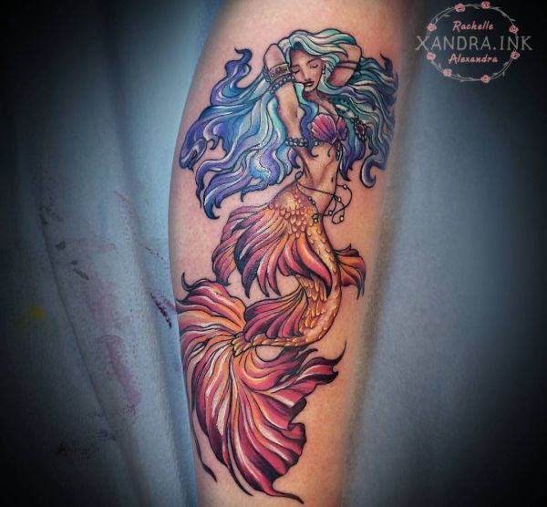 Mermaid tattoo meanings and constructions