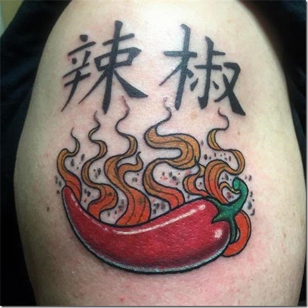 Inventive and provoking pepper tattoos