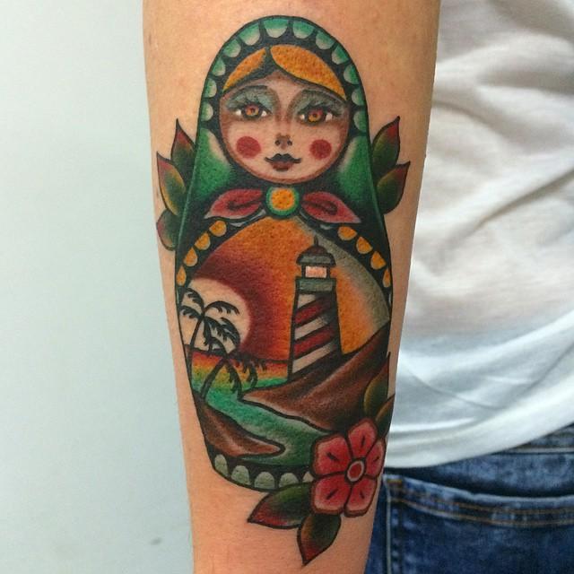 60 Tattoos of Russian Doll Matrioska - Stunning Photos