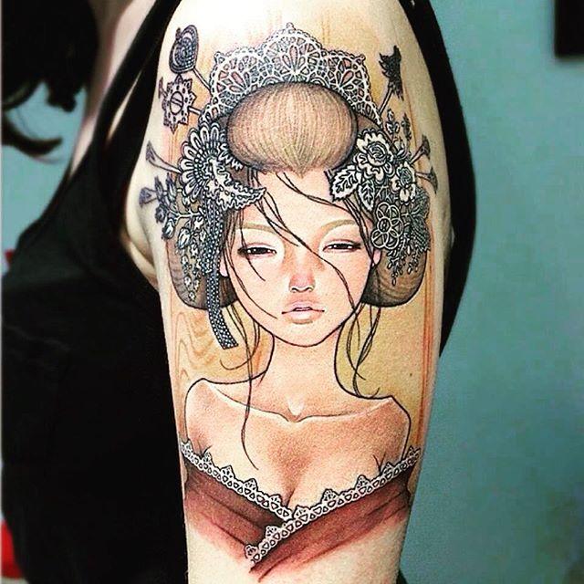 65 Stunning and Inspiring Geisha Tattoos