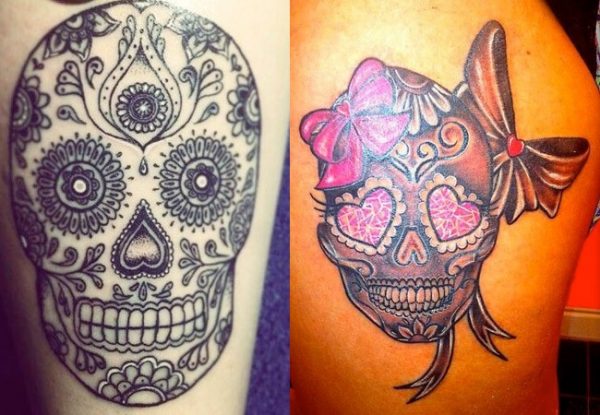 Wonderful Mexican cranium tattoos