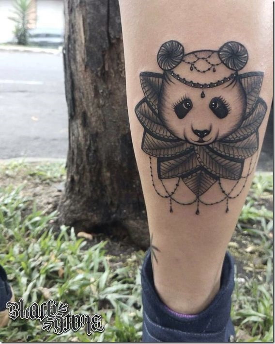 Lovable Plush Panda Tattoo Designs