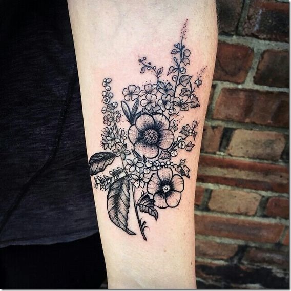 Splendid Bouquet Of Flowers Tattoo Designs - Nexttattoos