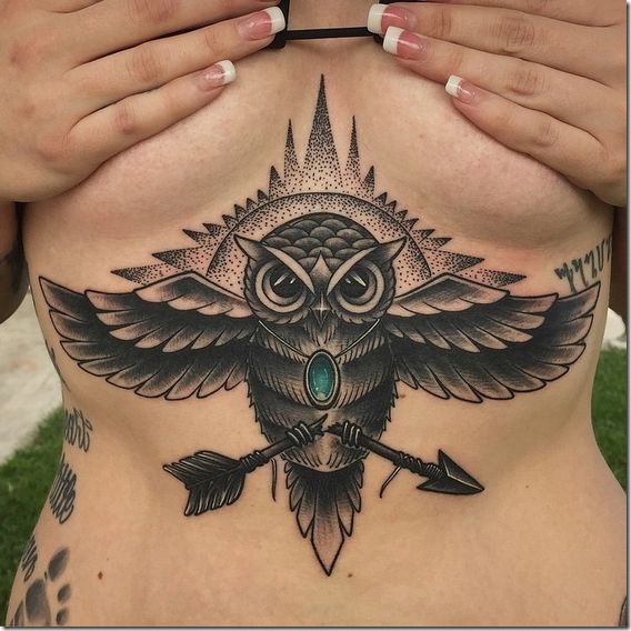 Putting Sternum Tattoo Designs For Ladies