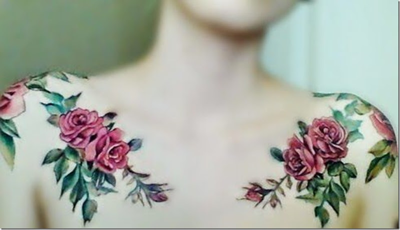Stylish and Impertinent Clavicle Tattoos for Girls