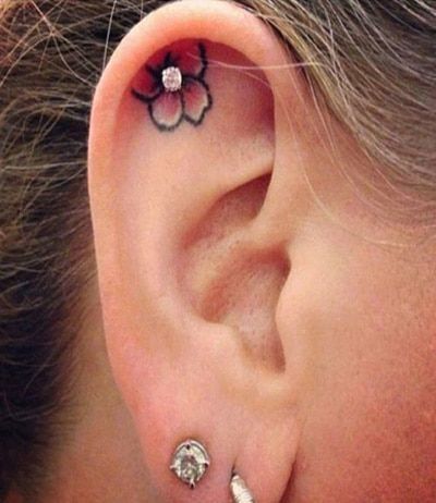 30+ Minimalist Tattoo Concepts for the Ears