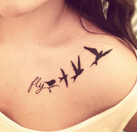 Small and delicate shoulder tattoos for girls