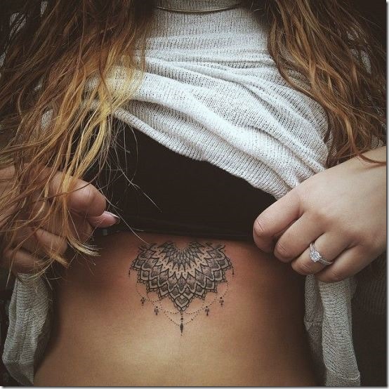 Enticing Beneath The Chest Tattoos For Ladies Nexttattoos