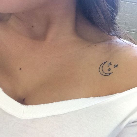 Small and delicate shoulder tattoos for girls