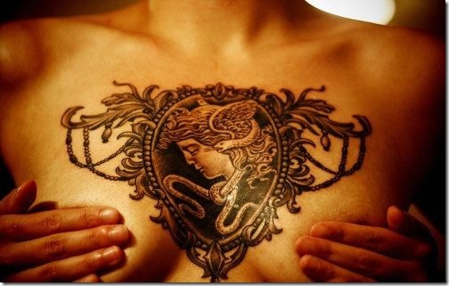 Distinctive Chest Tattoo Designs for Girls