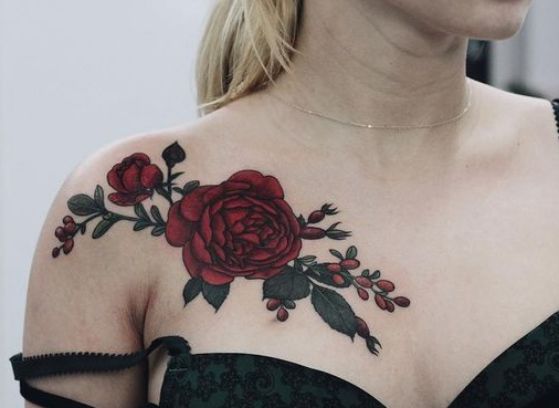 Small and delicate shoulder tattoos for girls