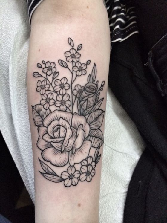 99 Roses tattoos designs for ladies