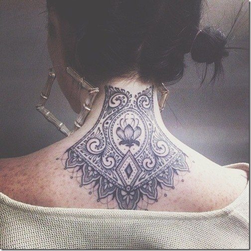 Spectacular Neck Tattoo Designs