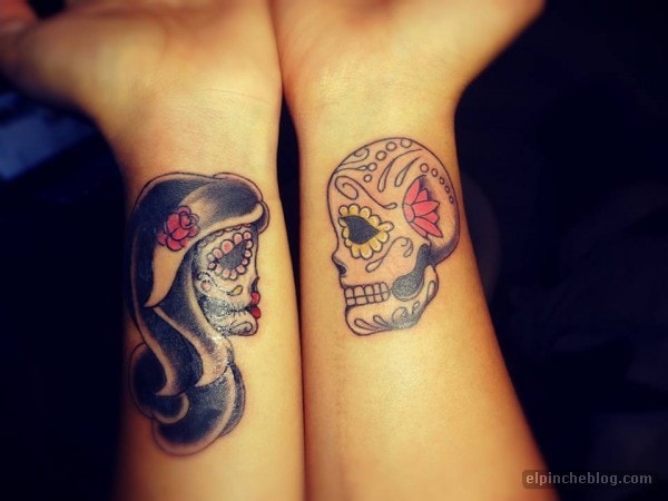 Wonderful Mexican cranium tattoos