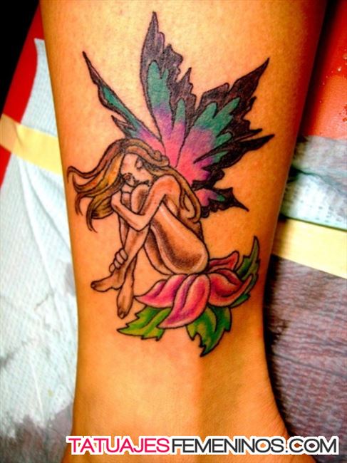 108 Tattoos of owls and fairies for girls