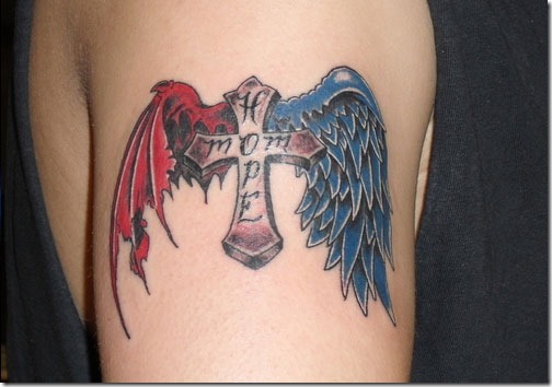 Inventive Angel Wing Tattoos