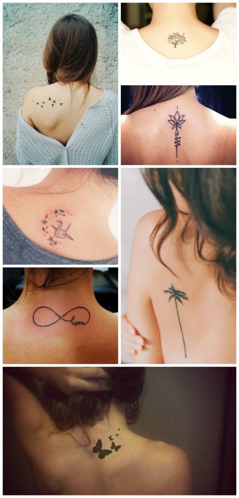 Small and delicate shoulder tattoos for girls